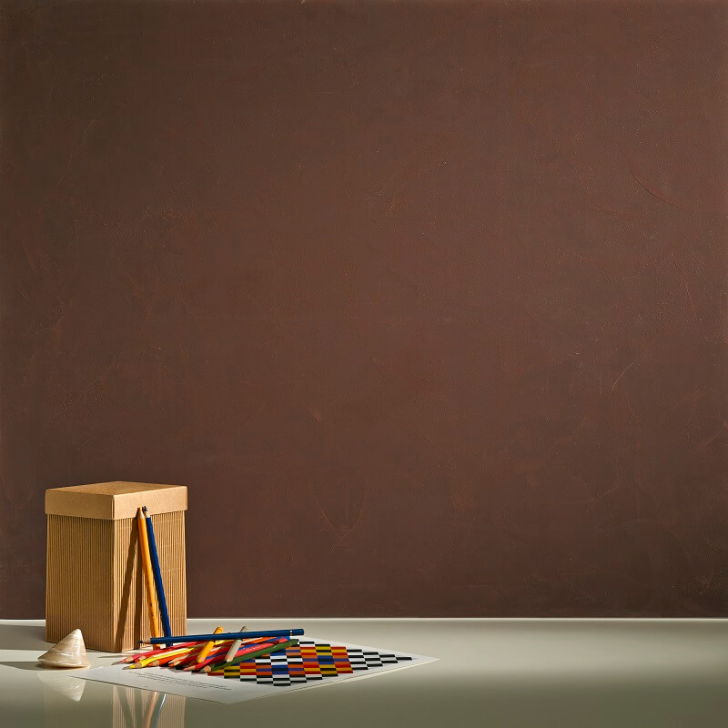 Vopsea lavabilă NOVALUX E BIANCO novalux bianco, vopsea lavabila, vopsea calitate superioara, cutiuta carton, creioane colorate, scoica, desen carouri, perete accent, podea lucioasa, perete caramiziu, efect zgarieturi, reflexie