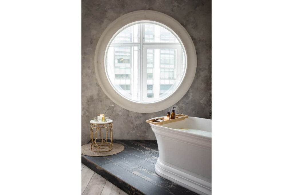 stilul scandinav- baie cu cada